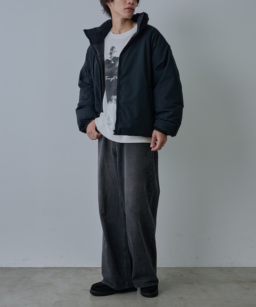 COLONY 2139（コロニートゥーワンスリーナイン）の「パデット中綿ジャケット（ダウンジャケット/コート・メンズ・ブラック/ホワイト・MEDIUM/LARGE/X-LARGE）」の9枚目の写真