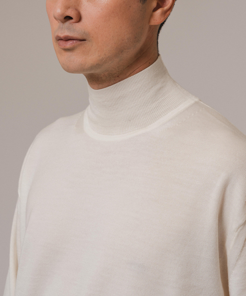 EDIFICE LA BOUCLE（エディフィスラブークル）の「LA BOUCLE(ラブークル) アンチピリング ハイネックニット（ニット/セーター・メンズ・グリーン/ブルー系その他/ボルドー/ブラウン/ブラック/アイボリー・2/3）」の12枚目の写真