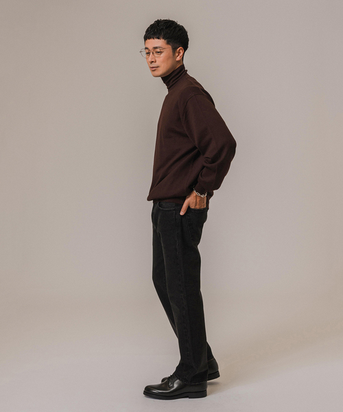 EDIFICE LA BOUCLE（エディフィスラブークル）の「LA BOUCLE(ラブークル) アンチピリング ハイネックニット（ニット/セーター・メンズ・グリーン/ブルー系その他/ボルドー/ブラウン/ブラック/アイボリー・2/3）」の16枚目の写真