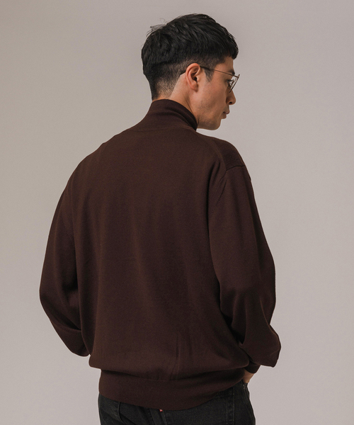 EDIFICE LA BOUCLE（エディフィスラブークル）の「LA BOUCLE(ラブークル) アンチピリング ハイネックニット（ニット/セーター・メンズ・グリーン/ブルー系その他/ボルドー/ブラウン/ブラック/アイボリー・2/3）」の21枚目の写真