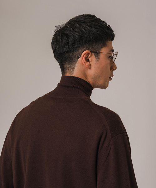 EDIFICE LA BOUCLE（エディフィスラブークル）の「LA BOUCLE(ラブークル) アンチピリング ハイネックニット（ニット/セーター・メンズ・グリーン/ブルー系その他/ボルドー/ブラウン/ブラック/アイボリー・2/3）」の22枚目の写真