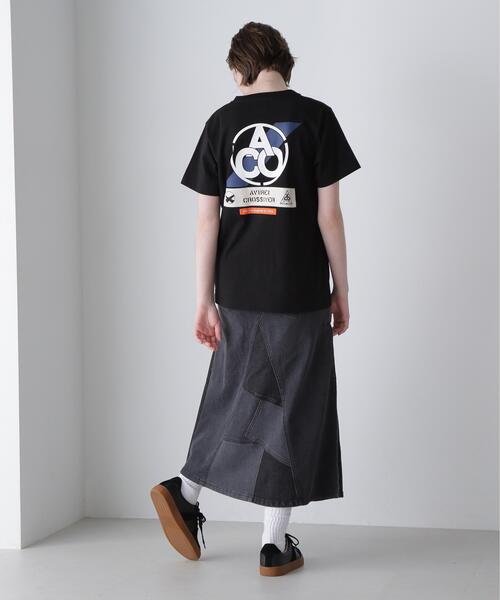 AVIREX（アヴィレックス）の「《CROSSOVER》PATCH T-SHIRT / クロスオーバー パッチ Tシャツ（Tシャツ/カットソー・レディース・チャコールグレー/ブラック/ホワイト・F）」の5枚目の写真