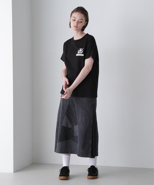 AVIREX（アヴィレックス）の「《CROSSOVER》PATCH T-SHIRT / クロスオーバー パッチ Tシャツ（Tシャツ/カットソー・レディース・チャコールグレー/ブラック/ホワイト・F）」の6枚目の写真