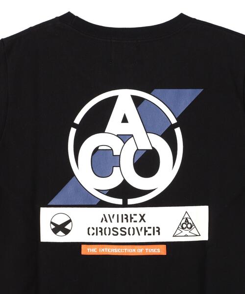 AVIREX（アヴィレックス）の「《CROSSOVER》PATCH T-SHIRT / クロスオーバー パッチ Tシャツ（Tシャツ/カットソー・レディース・チャコールグレー/ブラック/ホワイト・F）」の8枚目の写真