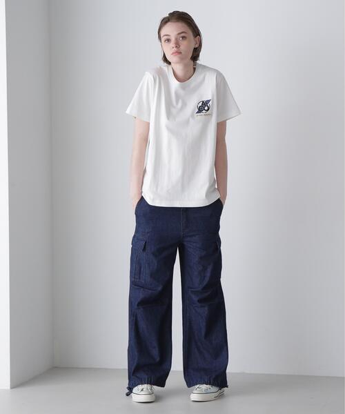 AVIREX（アヴィレックス）の「《CROSSOVER》PATCH T-SHIRT / クロスオーバー パッチ Tシャツ（Tシャツ/カットソー・レディース・チャコールグレー/ブラック/ホワイト・F）」の12枚目の写真