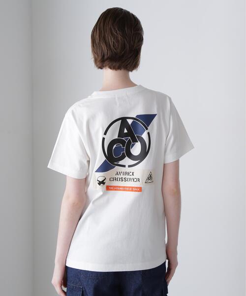 AVIREX（アヴィレックス）の「《CROSSOVER》PATCH T-SHIRT / クロスオーバー パッチ Tシャツ（Tシャツ/カットソー・レディース・チャコールグレー/ブラック/ホワイト・F）」の15枚目の写真