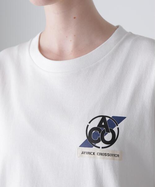 AVIREX（アヴィレックス）の「《CROSSOVER》PATCH T-SHIRT / クロスオーバー パッチ Tシャツ（Tシャツ/カットソー・レディース・チャコールグレー/ブラック/ホワイト・F）」の16枚目の写真