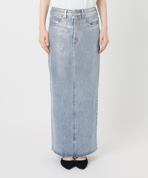 B.C STOCK(ベーセーストック)の「DU JOUR/デュ ジュール LEAN FOIL JEAN SKIRT(デニムスカート・レディース・ブラック/ブルー・36/38/MEDIUM/SMALL)」の15枚目の写真