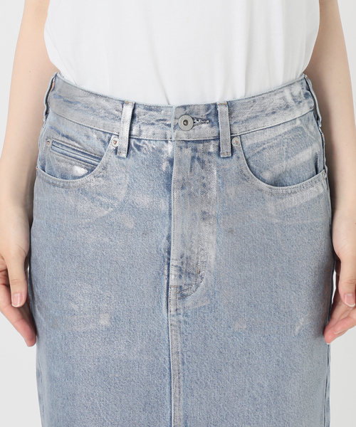 B.C STOCK(ベーセーストック)の「DU JOUR/デュ ジュール LEAN FOIL JEAN SKIRT(デニムスカート・レディース・ブラック/ブルー・36/38/MEDIUM/SMALL)」の16枚目の写真