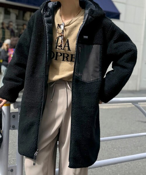 セール】◇【WEB限定】【TAION/タイオン】別注ボア×ダウンフードコート