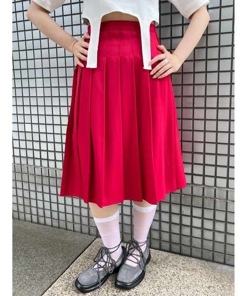 WC（ダブル シー）の「ミドルプリーツスカート【EC限定カラーあり