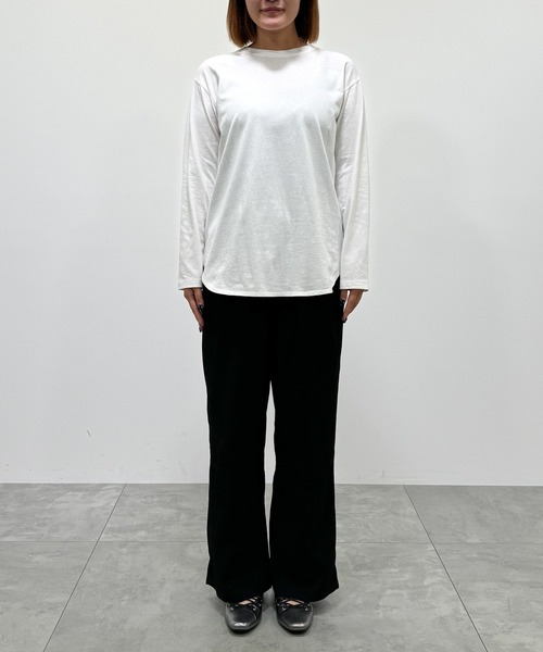Green　Parks（グリーンパークス）の「裾ラウンドホワイトインナー（Tシャツ/カットソー・レディース・オフホワイト・M）」の10枚目の写真