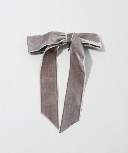 GOLDY（ゴールディ）の「ベロア ロング レングス リボン ヘアカフ（ヘアゴム・レディース・ブルー/ピンク/レッド/ブラック/ベージュ・FREE）」の8枚目の写真