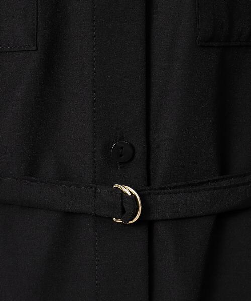 OPAQUE.CLIP（オペークドットクリップ）の「◆《美人百花掲載》フレンチスリーブシャツワンピース【洗濯機洗い可】（ワンピース・レディース・ブラック/ベージュ・38/40）」の6枚目の写真