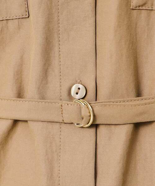 OPAQUE.CLIP（オペークドットクリップ）の「◆《美人百花掲載》フレンチスリーブシャツワンピース【洗濯機洗い可】（ワンピース・レディース・ブラック/ベージュ・38/40）」の12枚目の写真