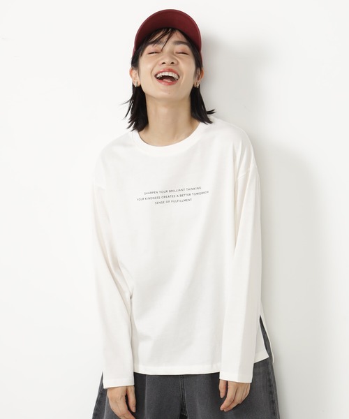 FOUND GOOD（ファウンドグッド）の「アソートプリントロンTEE（Tシャツ/カットソー・レディース・ベージュ/ホワイト系5/グレー系8/ホワイト系6・L/M/S）」の6枚目の写真