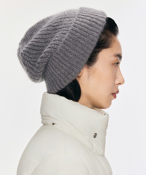 JNBY（ジェーエヌビーワイ）の「Essential Knit Beanie / ニットビーニー（ニットキャップ/ビーニー・レディース・グレー/ブラウン・ONE SIZE）」の3枚目の写真