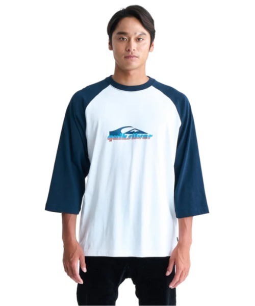 Quiksilver(クイックシルバー)の「PATRIOT 7TH/クイックシルバーワンポイントロゴTシャツ(Tシャツ/カットソー・メンズ・ブラック/ネイビー・LARGE/MEDIUM/X-LARGE)」の1枚目の写真