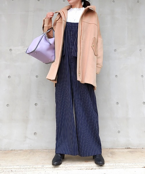 Q(キュー)の「キャンディースリーブブラウス(シャツ/ブラウス・レディース・ネイビー/ホワイト・MEDIUM)」の4枚目の写真