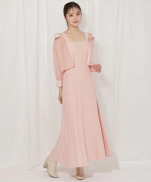 WILLSELECTION（ウィルセレクション）の「シアーブラウス×カットソーマーメイドワンピース（ワンピース・レディース・ミント/ブルー/ピンク/ブラック・FREE）」の4枚目の写真