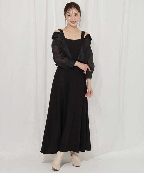 WILLSELECTION（ウィルセレクション）の「シアーブラウス×カットソーマーメイドワンピース（ワンピース・レディース・ミント/ブルー/ピンク/ブラック・FREE）」の2枚目の写真