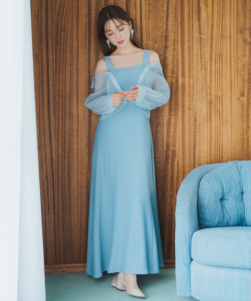 WILLSELECTION（ウィルセレクション）の「シアーブラウス×カットソーマーメイドワンピース（ワンピース・レディース・ミント/ブルー/ピンク/ブラック・FREE）」の11枚目の写真