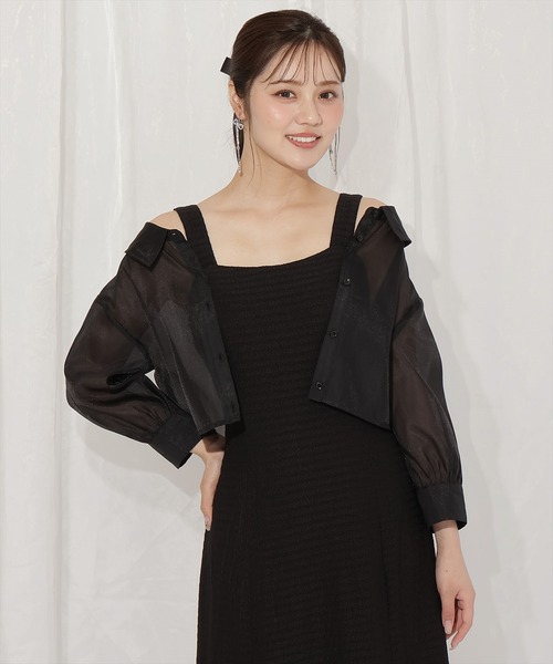 WILLSELECTION（ウィルセレクション）の「シアーブラウス×カットソーマーメイドワンピース（ワンピース・レディース・ミント/ブルー/ピンク/ブラック・FREE）」の7枚目の写真