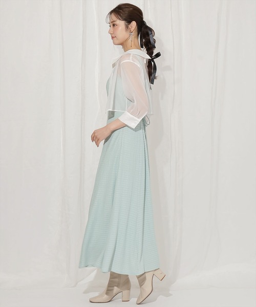 WILLSELECTION（ウィルセレクション）の「シアーブラウス×カットソーマーメイドワンピース（ワンピース・レディース・ミント/ブルー/ピンク/ブラック・FREE）」の17枚目の写真