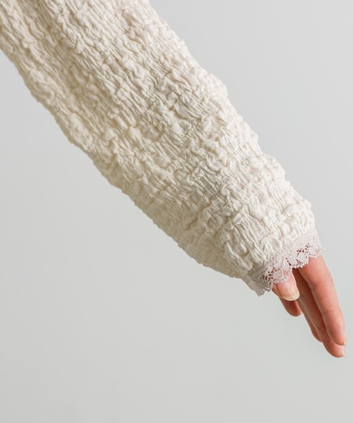 OLIVE des OLIVE（オリーブデオリーブ）の「レースロンティ（Tシャツ/カットソー・レディース・その他/アイボリー/ブラック系その他/ブラック・FREE）」の9枚目の写真