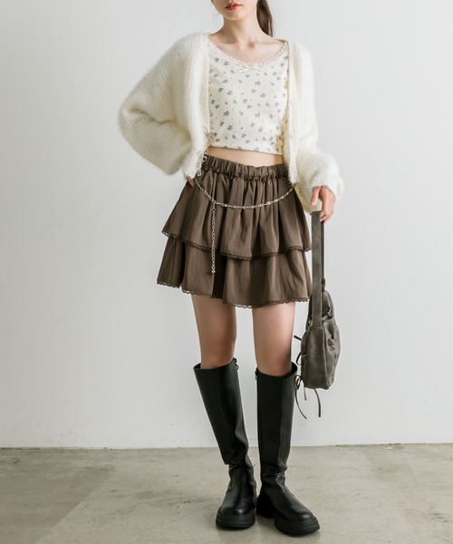 OLIVE des OLIVE（オリーブデオリーブ）の「レースロンティ（Tシャツ/カットソー・レディース・その他/アイボリー/ブラック系その他/ブラック・FREE）」の18枚目の写真