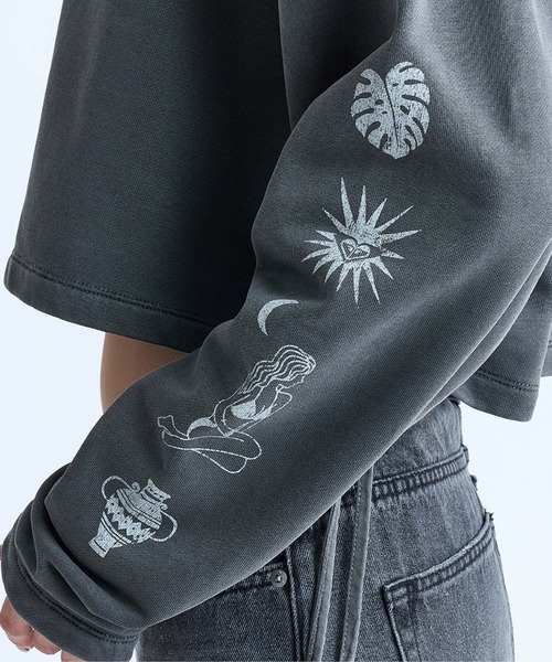 ROXY（ロキシー）の「OASIS FOUND/ロキシーショート丈スウェットトレーナー（スウェット・レディース・ホワイト/ブラック・MEDIUM/LARGE/SMALL）」の7枚目の写真