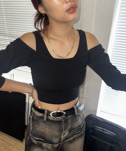 WHO'S WHO gallery（フーズフーギャラリー）の「ニュアンスチェーンネックレス（ネックレス・レディース・ゴールド/シルバー・FREE）」の9枚目の写真