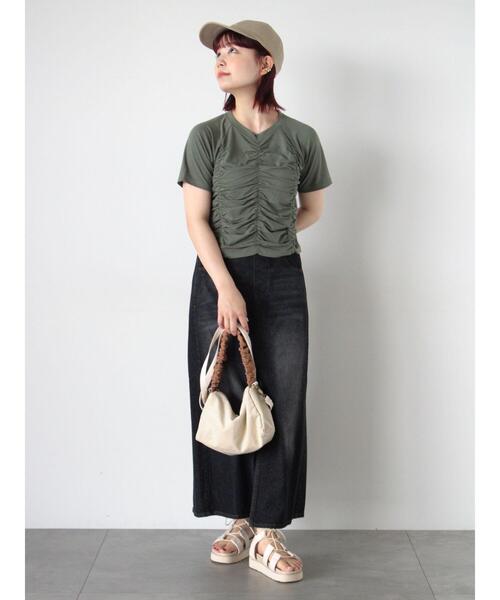 ehka sopo（エヘカソポ）の「くしゅくしゅコーデュロイバッグ（ハンドバッグ・レディース・ベージュ/サックスブルー/ブラウン・F）」の12枚目の写真