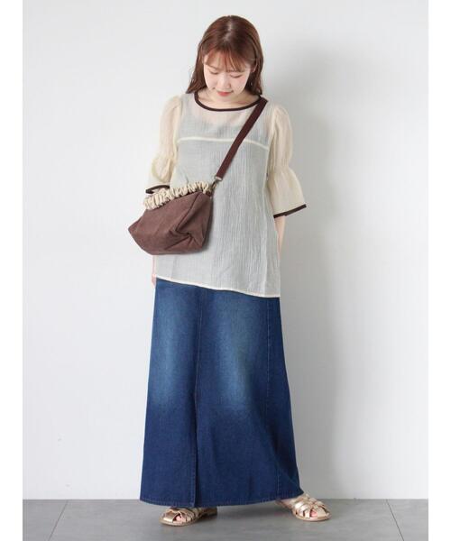 ehka sopo（エヘカソポ）の「くしゅくしゅコーデュロイバッグ（ハンドバッグ・レディース・ベージュ/サックスブルー/ブラウン・F）」の16枚目の写真