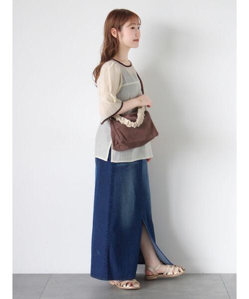 ehka sopo（エヘカソポ）の「くしゅくしゅコーデュロイバッグ（ハンドバッグ・レディース・ベージュ/サックスブルー/ブラウン・F）」の17枚目の写真