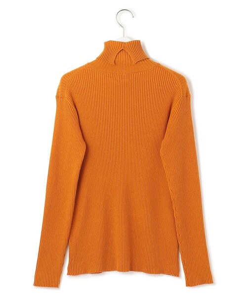 J.PRESS YORK STREET（ジェイプレスヨークストリート）の「【WOMEN】ANTI PILLING WOOL リブタートルニット（ニット/セーター・レディース・アイボリー系/ブラック系/オレンジ系/ダルブルー系・F）」の5枚目の写真