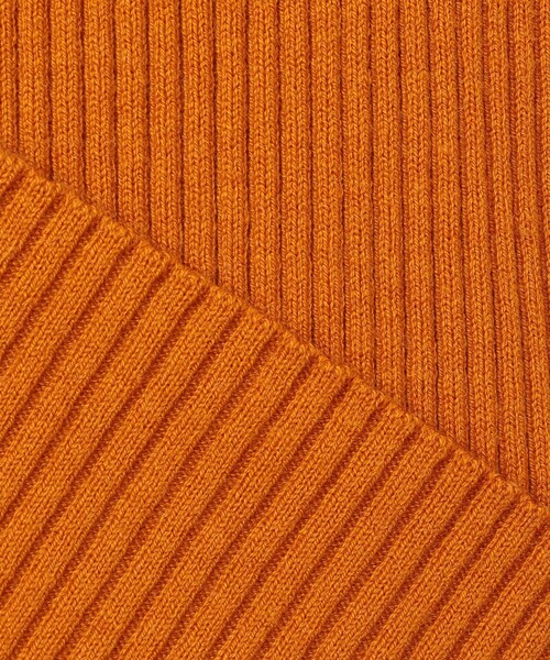 J.PRESS YORK STREET（ジェイプレスヨークストリート）の「【WOMEN】ANTI PILLING WOOL リブタートルニット（ニット/セーター・レディース・アイボリー系/ブラック系/オレンジ系/ダルブルー系・F）」の9枚目の写真
