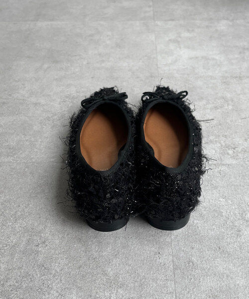 DouDou(ドゥドゥ)の「ポインテッドバレエシューズ(パンプス・レディース・ブラック/シルバー・23.5cm/23cm/24.5cm/24cm)」の7枚目の写真