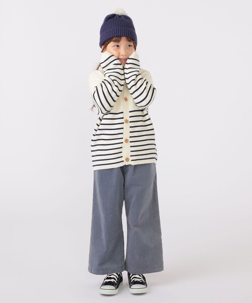SHIPS(シップス)の「SHIPS KIDS:ポンポン ニット ワッチ(ニットキャップ/ビーニー・キッズ・シルバーグレー/ネイビー・SMALL/MEDIUM)」の8枚目の写真