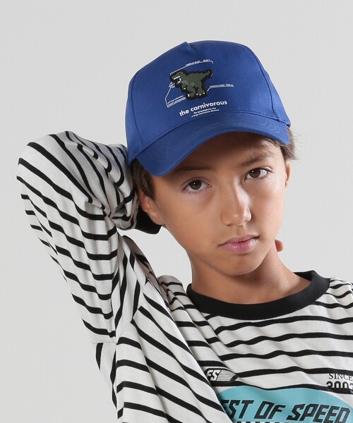 SHOO・LA・RUE（シューラルー）の「シリコン恐竜ツイルキャップ（キャップ・キッズ・ベージュ/ブルー系その他・99）」の2枚目の写真