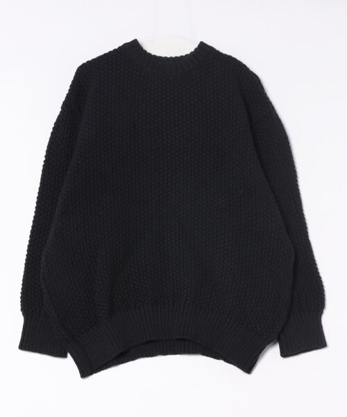 Kerrywoollenmills(ケリーウーレンミルズ)の「Kerry Woollen Mills KW-0040 MOSS STITCH CREW NECK SWEATER RELAX(ニット/セーター・メンズ・アイボリー/ネイビー/オートミール・38/36)」の3枚目の写真