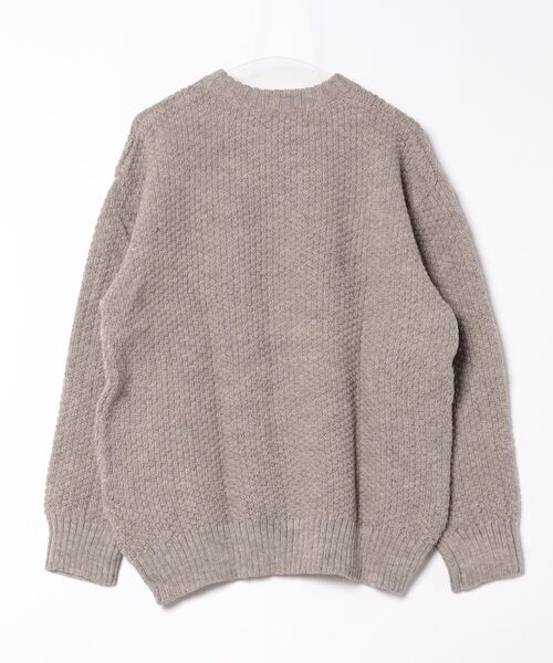 Kerrywoollenmills(ケリーウーレンミルズ)の「Kerry Woollen Mills KW-0040 MOSS STITCH CREW NECK SWEATER RELAX(ニット/セーター・メンズ・アイボリー/ネイビー/オートミール・38/36)」の4枚目の写真