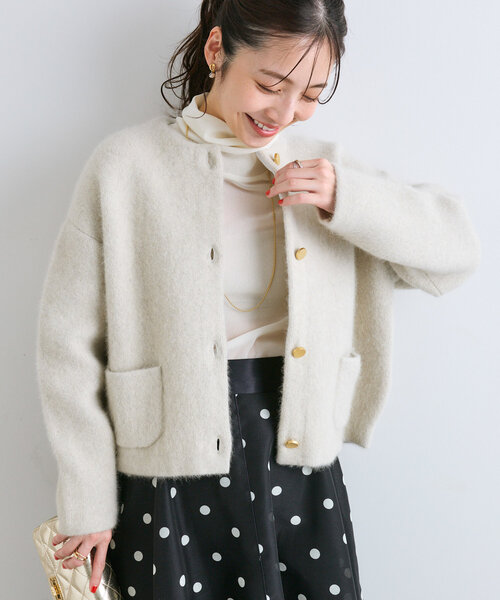 着回し◎】ハイクオリティヘアリーウールニットジャケット（その他 