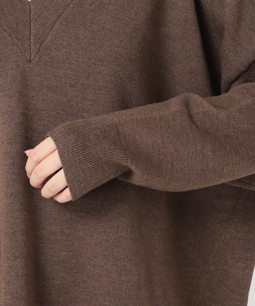 新品　Plage CASH TOUCH flare プルオーバー　ブラウン plage（プラージュ）の「CASH TOUCH flare プルオーバー（ニット