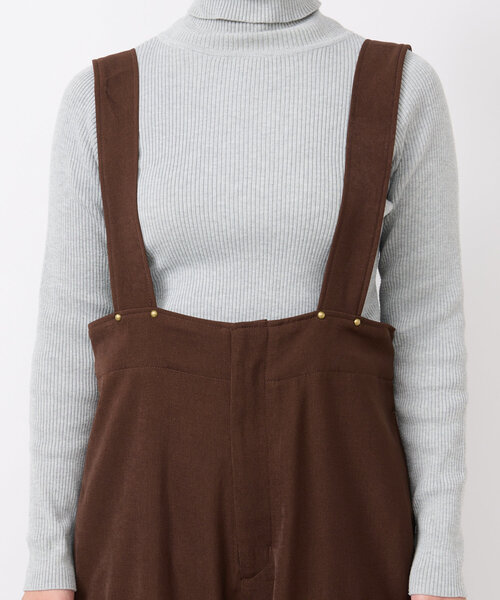 un dix cors（アンディコール）の「ツイルサロペット（サロペット/オーバーオール・レディース・ブラック/ブラウン・FREE）」の8枚目の写真