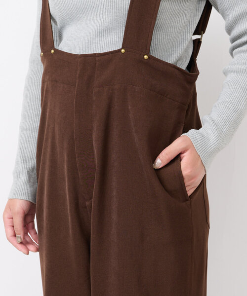 un dix cors（アンディコール）の「ツイルサロペット（サロペット/オーバーオール・レディース・ブラック/ブラウン・FREE）」の10枚目の写真