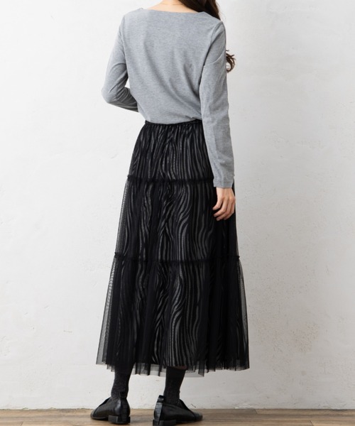 aunt lily（アントリリー）の「レーヨン混ストレッチ スクエアネック ロングスリーブプルオーバー ベーシック 着回し ロングシーズン（Tシャツ/カットソー・レディース・ブラック/イエロー/グレー/ブルー/ピンク・S/M/L/LL/3L）」の22枚目の写真