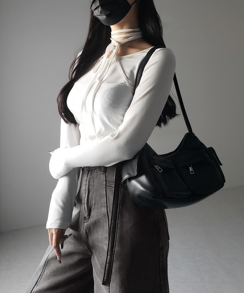 me+em select（ミームセレクト）の「※※【 ３color ／ ４size 】切替パターンハイウエストワイドストレートデニム ／ kirikae pattern highwaist wide straight denim（デニムパンツ・レディース・ダークブルー/ブルー/ブラック・X-LARGE/LARGE/MEDIUM/SMALL）」の12枚目の写真