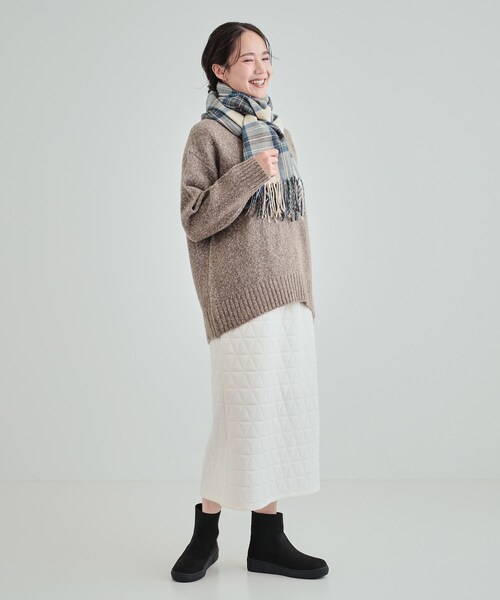 SHOO・LA・RUE（シューラルー）の「◆【高レビュー/撥水】すっぽりラクラク はきぐちニットブーツ（ブーツ・レディース・キャメル/ダークブラウン/ピンク系/ブルー系その他/アイボリー/ブラック・25/35/45/50）」の20枚目の写真