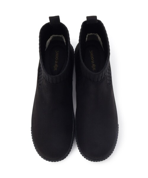 SHOO・LA・RUE（シューラルー）の「◆【高レビュー/撥水】すっぽりラクラク はきぐちニットブーツ（ブーツ・レディース・キャメル/ダークブラウン/ピンク系/ブルー系その他/アイボリー/ブラック・25/35/45/50）」の7枚目の写真